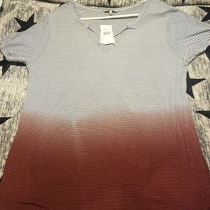 NWT BKE striped ombre top